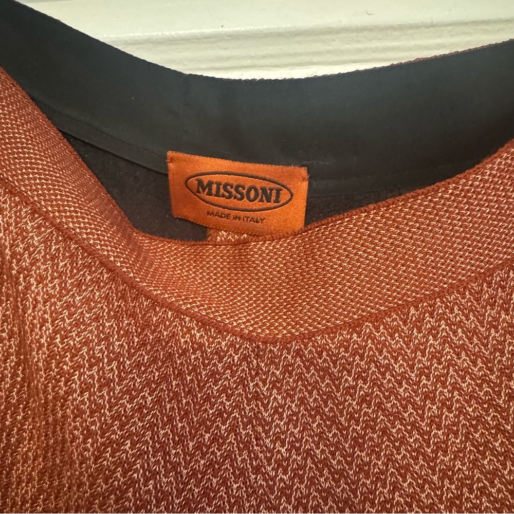 Missoni Wide-Leg Knit Pants Rust Wool Blend Size IT 40 / US 4 - Picture 8 of 14